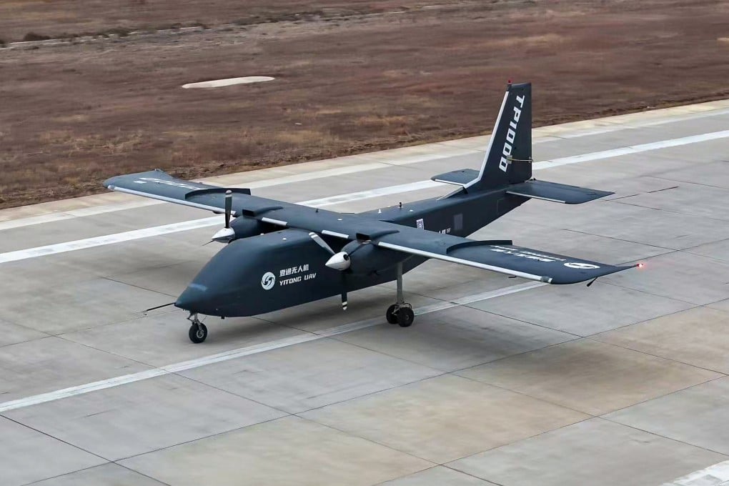 TP1000 là máy bay vận tải không người lái đầu tiên của Trung Quốc có khả năng vận chuyển hơn 1 tấn hàng hóa. Ảnh: CCTV