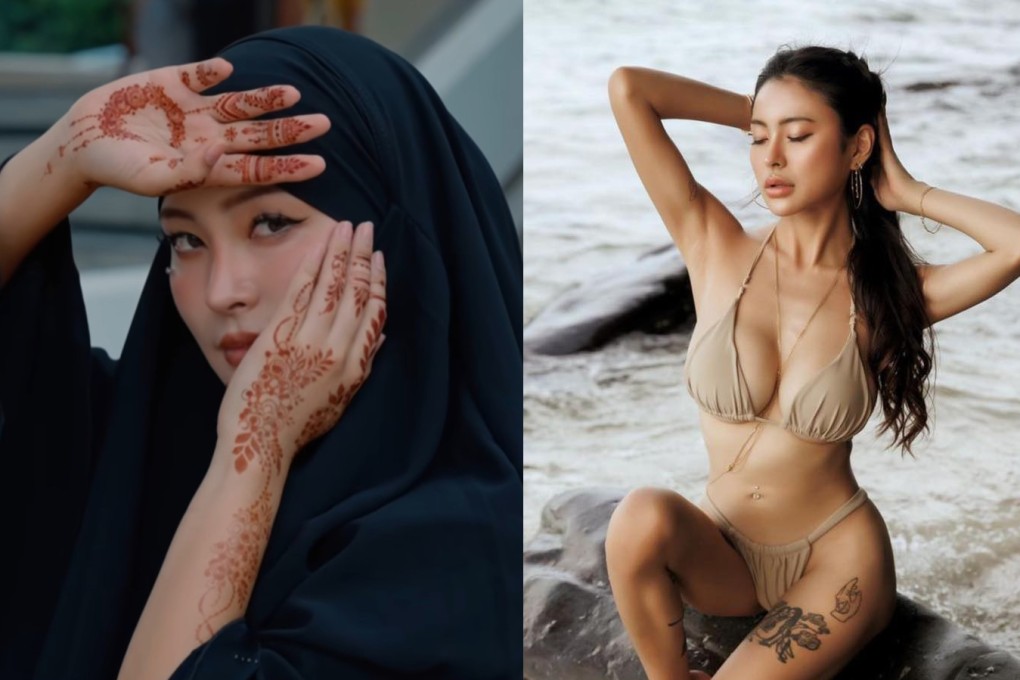Japanese former adult film star Rae Lil Black has drawn both praise for her apparent embrace of Islam and scepticism over her past. Photos: Instagram / Facebook / Rae Lil Black
