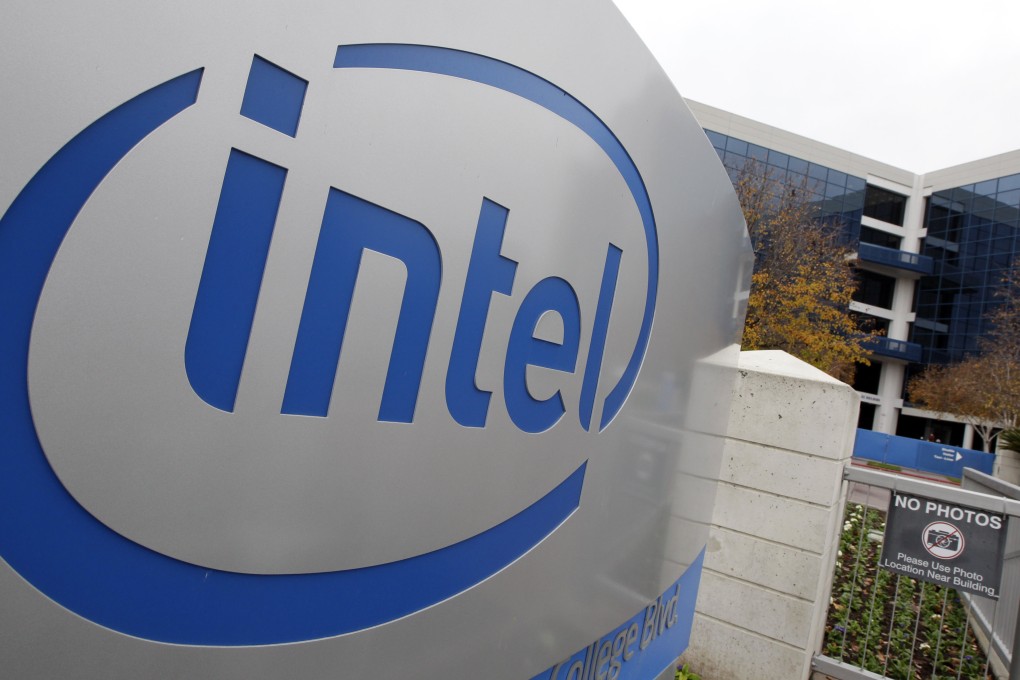 The Intel logo is shown at the company’s headquarters in Santa Clara, California, December 12, 2011. Photo: AP
