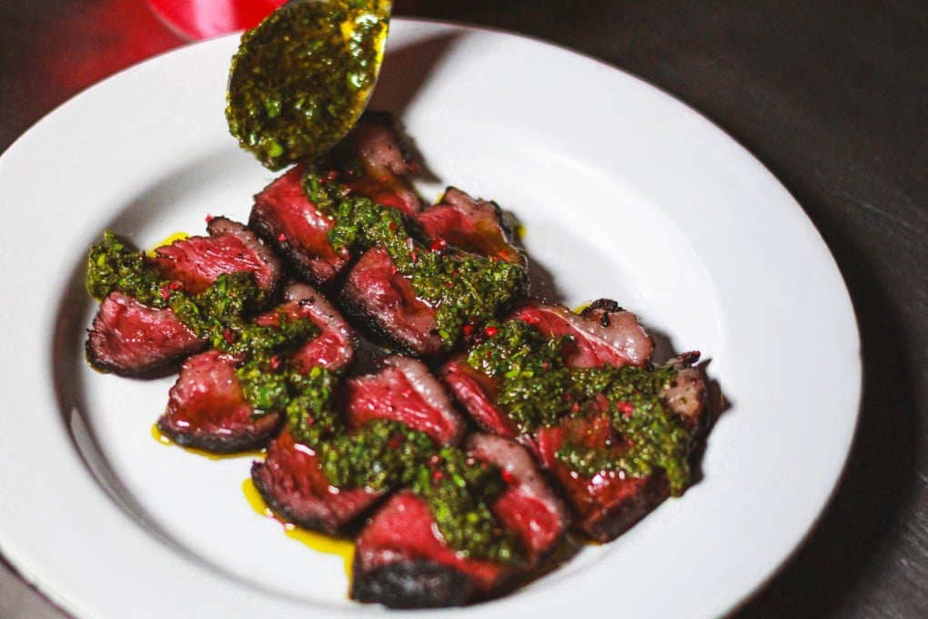 Picanha with chimichurri sauce at new Latin American steakhouse Picanhas’ in Hong Kong. Photo: Handout