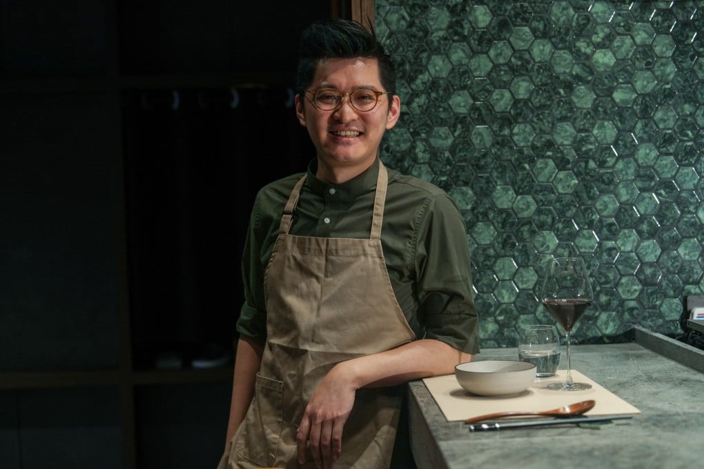 Chef Tony Mok in his new restaurant Path, in Tsim Sha Tsui. After working at lauded Michelin-star Hong Kong restaurants including Amber and Mono, he is finding his own voice. Photo: Sun Yeung