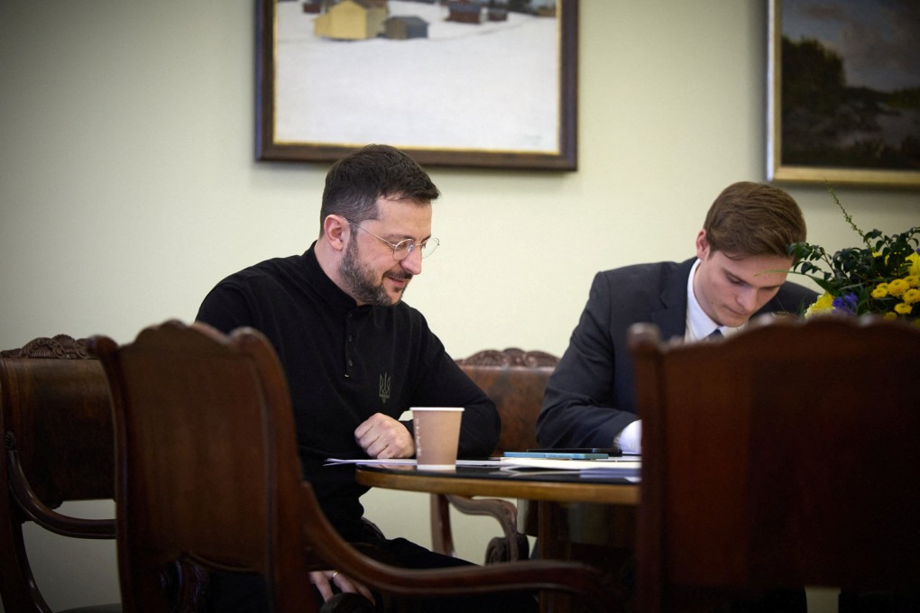 Ukrainian President Volodymyr Zelensky speaks to US President Donald Trump on a phone call. Photo: @ZelenskyyUa via X via Reuters