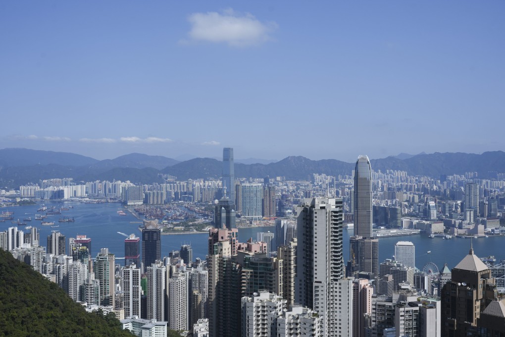Hong Kong’s financial district, taken from The Peak in February 2025. Photo: Sam Tsang