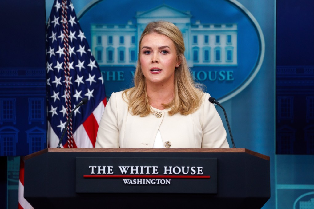 White House Press Secretary Karoline on Wednesday. Photo: EPA-EFE