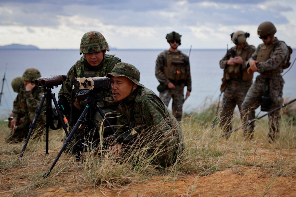 US and Japanese troops take part in a military drill in Okinawa in 2023. Photo: Reuters