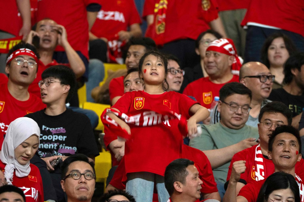 China’s fans cheer on their side ahead of the Fifa World Cup 2026 qualifying match with Saudi Arabia. Photo: AFP