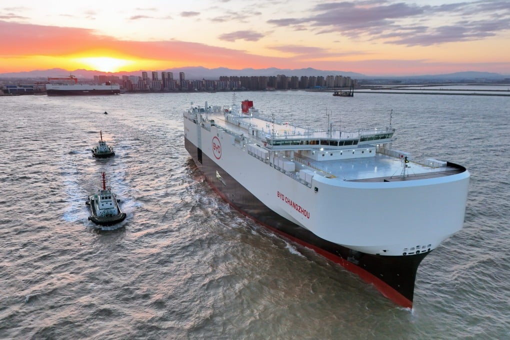Chinese auto makers including BYD have been investing in car carriers as they seek to accelerate their global expansion. Photo: Getty Images