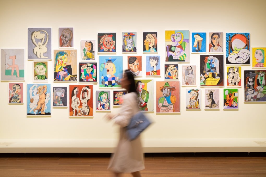 Pleasure of Picasso – Mother and Child series (2020-2024) by Keiichi Tanaami, displayed at the “Picasso for Asia – A Conversation” exhibition at M+ Museum, West Kowloon Cultural District. Photo: Alexander Mak