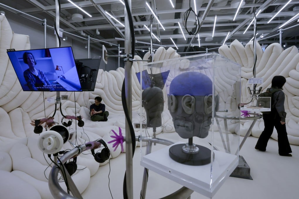 A section of “Weird Sensation Feels Good: The World of ASMR” at Airside in Kai Tak. The show features works from international and Hong Kong artists designed to create a “very personal” sensory experience. Photo: Jonathan Wong