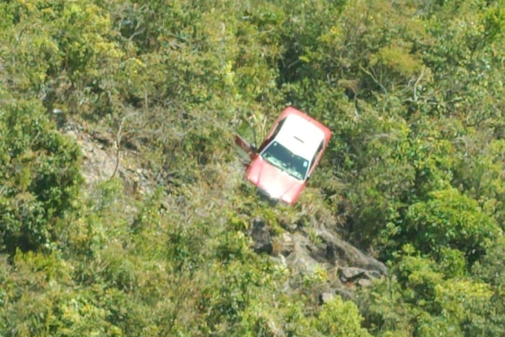 The incident occurred when the vehicle reached Sai Kung Sai Wan Road, near the High Island Reservoir. Photo: Facebook/Penny Ho