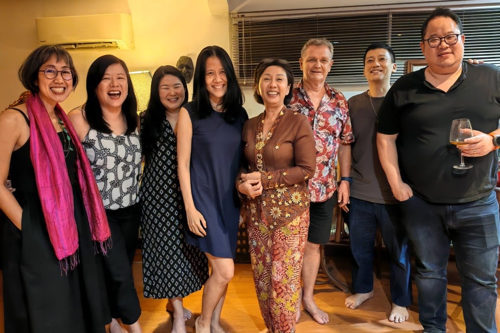 Sharon Ann De Souza (4th right) with her co-host and husband Richard Thomson (3rd right) and guests at a recent supper club event. Photo: Joseph Sipalan