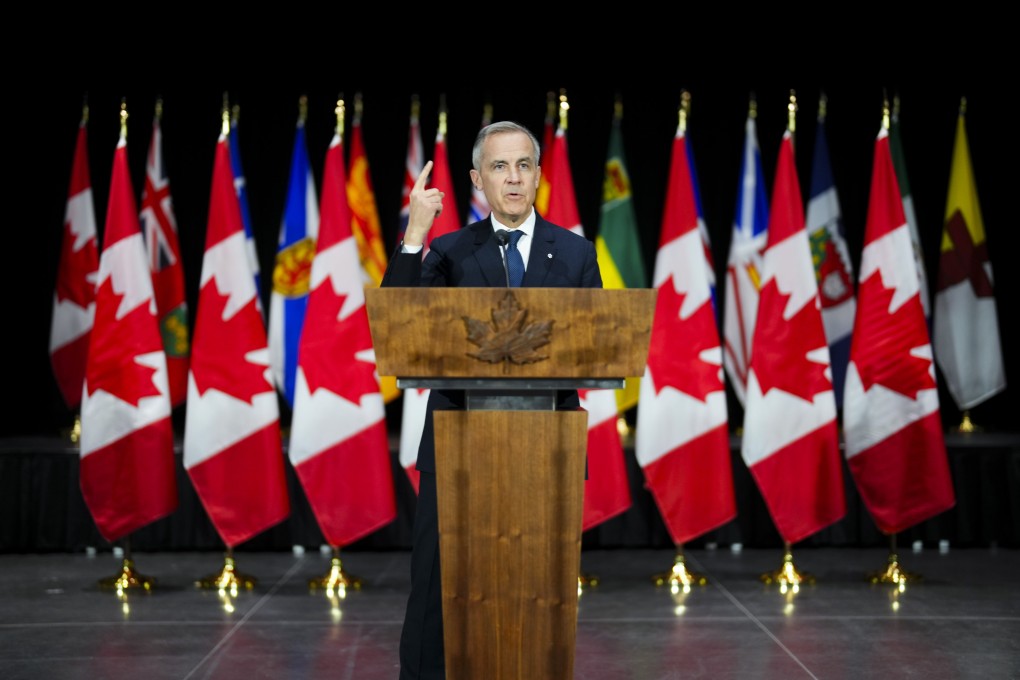 Prime Minister Mark Carney holds a press conference following the First Ministers Meeting at the National War Museum on Friday. Photo: Canadian Press/AP