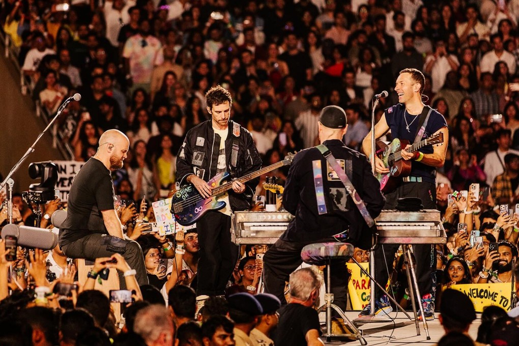 A Coldplay performance in Mumbai, India. Photo: Facebook/Coldplay