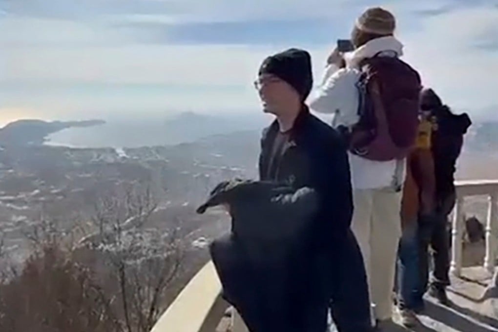 A tourist group visits Sahyangsan in Rason, North Korea. Photo: AP