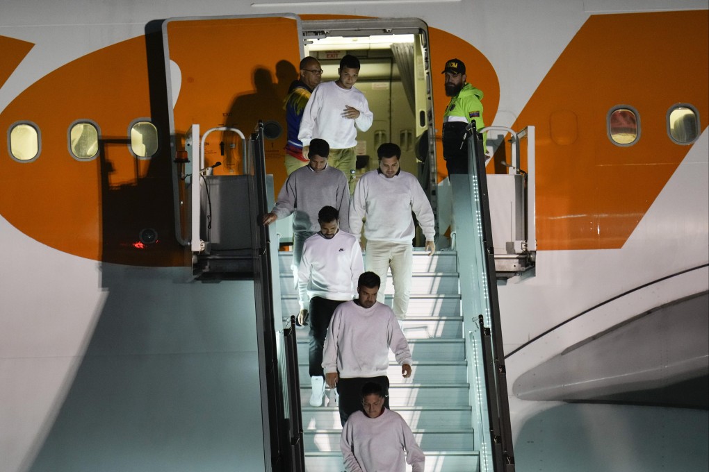 Venezuelan migrants deported from the United States arrive at Simon Bolivar International Airport in Maiquetia, Venezuela on March 24. Photo: AP
