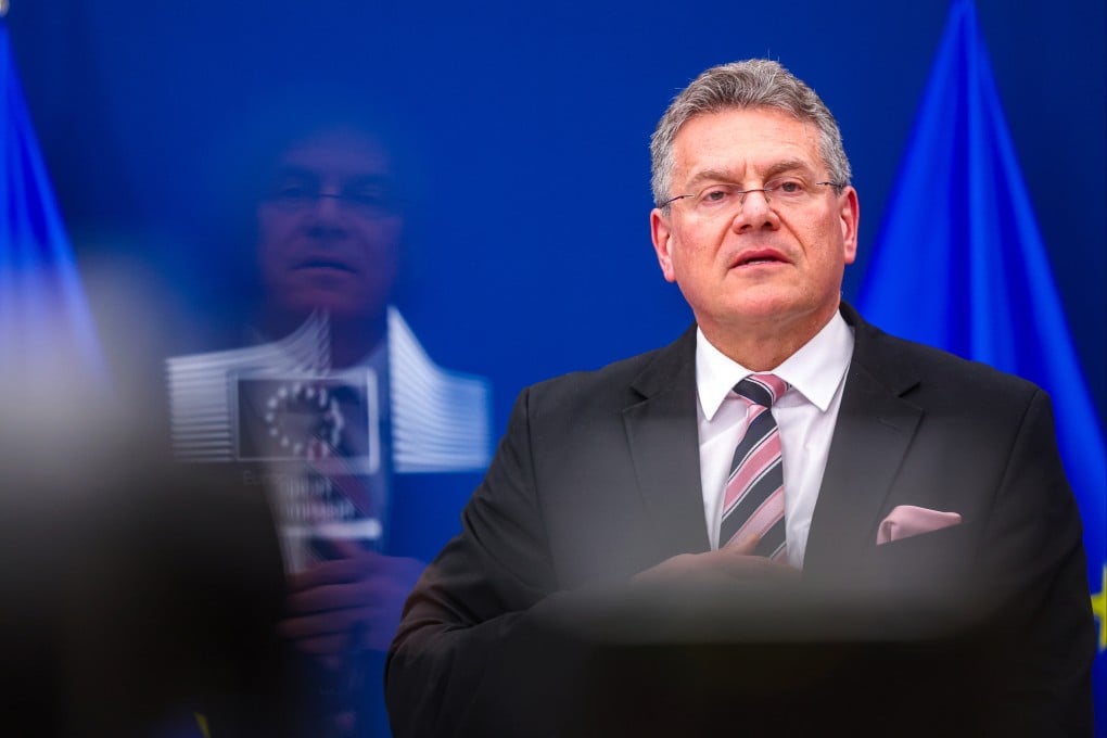 European Commissioner for Trade and Economic Security Maros Sefcovic will arrive in China on Thursday. Photo: EPA