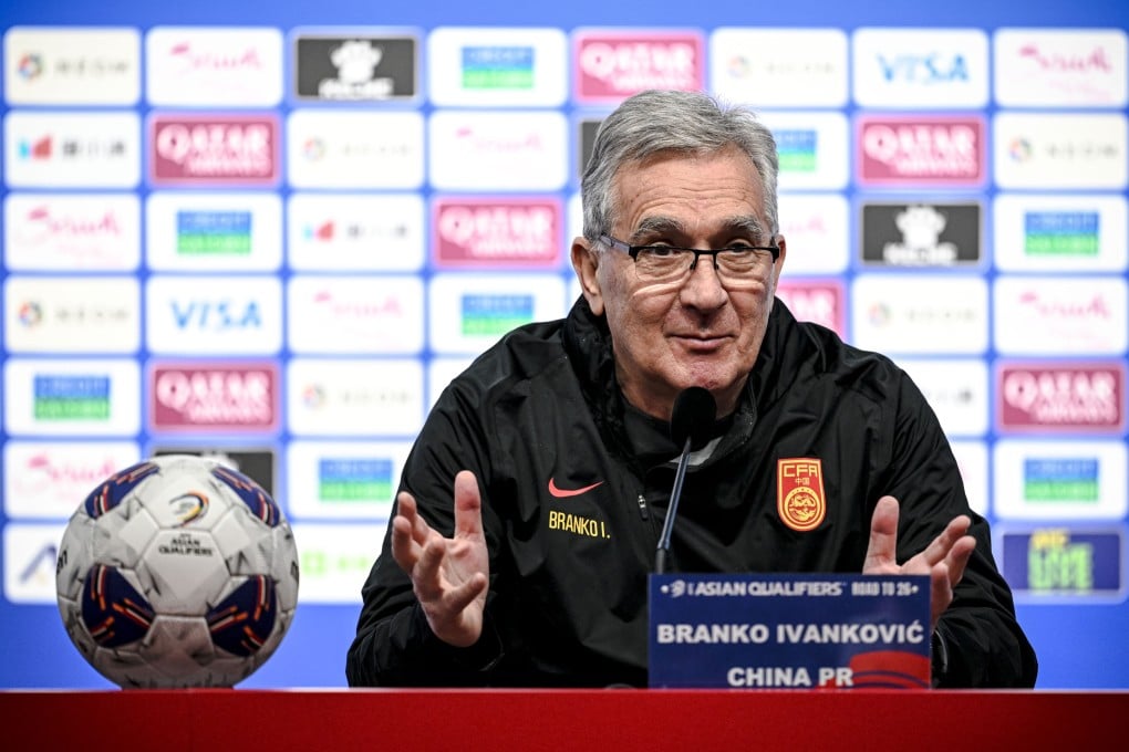 China coach Branko Ivankovic speaks to the press ahead of his side’s crucial World Cup qualifier against Australia in Hangzhou. Photo: Xinhua