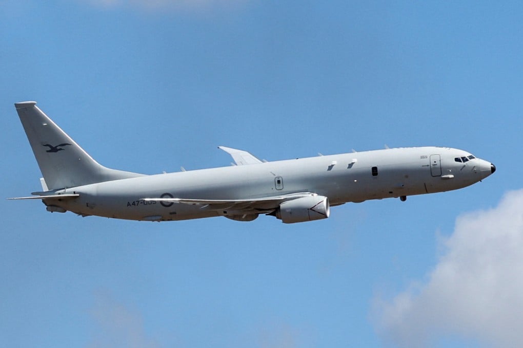 A P-8A Poseidon performs during the Australian International Airshow in Avalon on Tuesday. Photo: Reuters