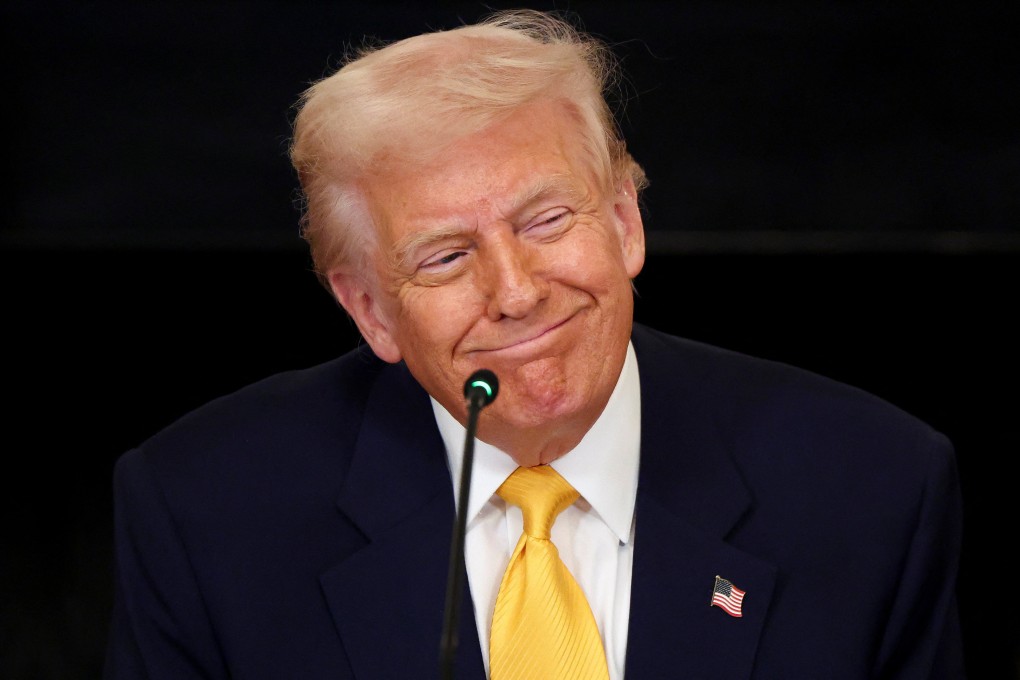 Donald Trump attends the “White House Crypto Summit” in Washington.