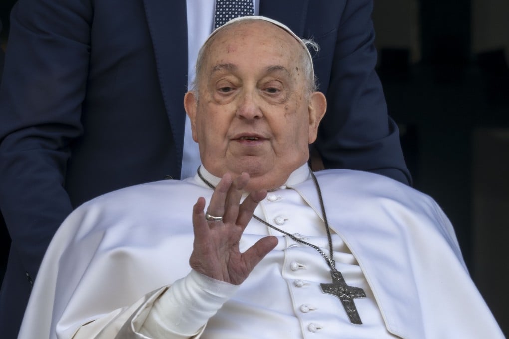 Pope Francis left Rome’s Gemelli hospital on March 23. Photo: AP