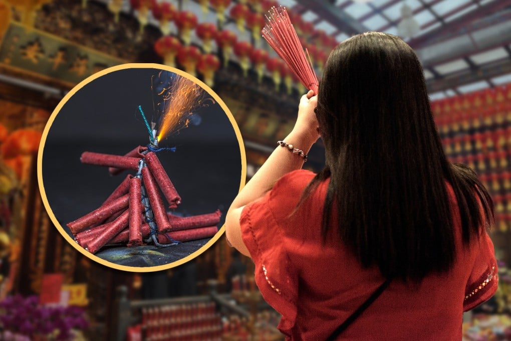 A woman in Taiwan suffered severe burns and a miscarriage after taking part in a bizarre pre-birth ritual using firecrackers. Photo: SCMP composite/Shutterstock