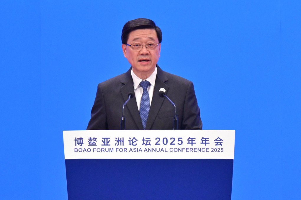 Chief Executive John Lee has highlighted that Hong Kong had retained third place globally and first in Asia in the latest Global Financial Centres Index. Photo: Handout