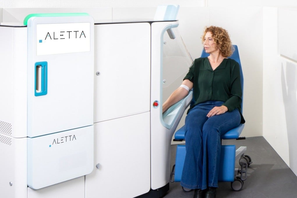 Aletta by Vitestro uses infrared light and AI to quickly take patients’ blood samples. The machines arrive as health systems face a shortage of staff trained to draw blood. Photo: Vitestro