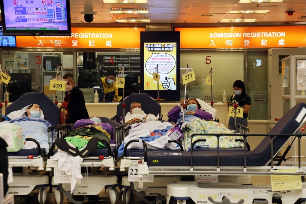 Patients at the accident and emergency department of Queen Elizabeth Hospital in Yau Ma Tei. Photo: Jelly Tse