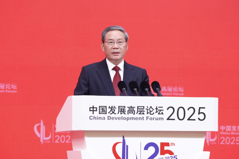 Chinese Premier Li Qiang attends the opening ceremony of the China Development Forum 2025 in Beijing on Sunday. Photo: Xinhua