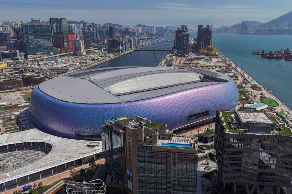 Kai Tak Stadium’s retractable roof will be closed on Friday to support performances inside, but will remain open on Saturday and Sunday. Photo: Reuters