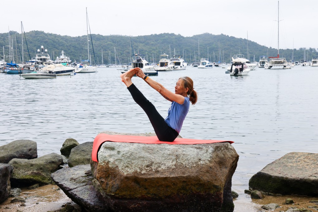 A TV producer in Hong Kong, Lyn Savage was arrested for trying to take marijuana out of Bali and spent 11 months in prison. She learned yoga from YouTube videos, began teaching fellow inmates, and since her release has trained to become a yoga teacher. Photo: Dickson Lee