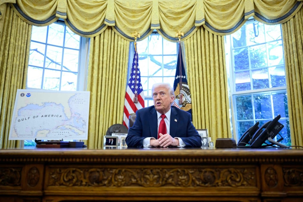 US President Donald Trump announces tariffs on auto imports in the Oval Office of the White House on March 26. Photo: AFP