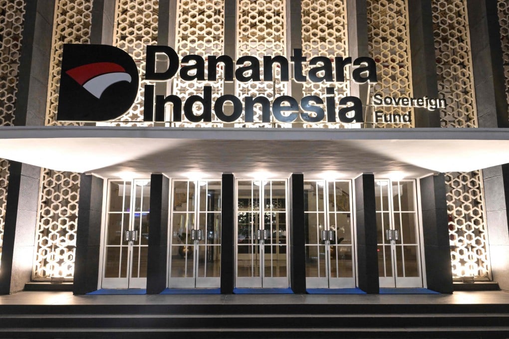 Exterior facade of the building housing Indonesia’s sovereign wealth fund, known as Daya Anagata Nusantara or Danantara, in Jakarta. Photo: AFP