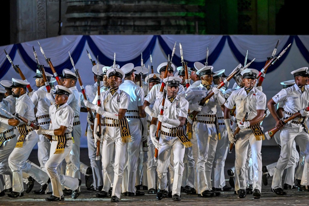 Indian Navy sailors take part in Navy Day celebrations in Mumbai last year. Photo: AFP