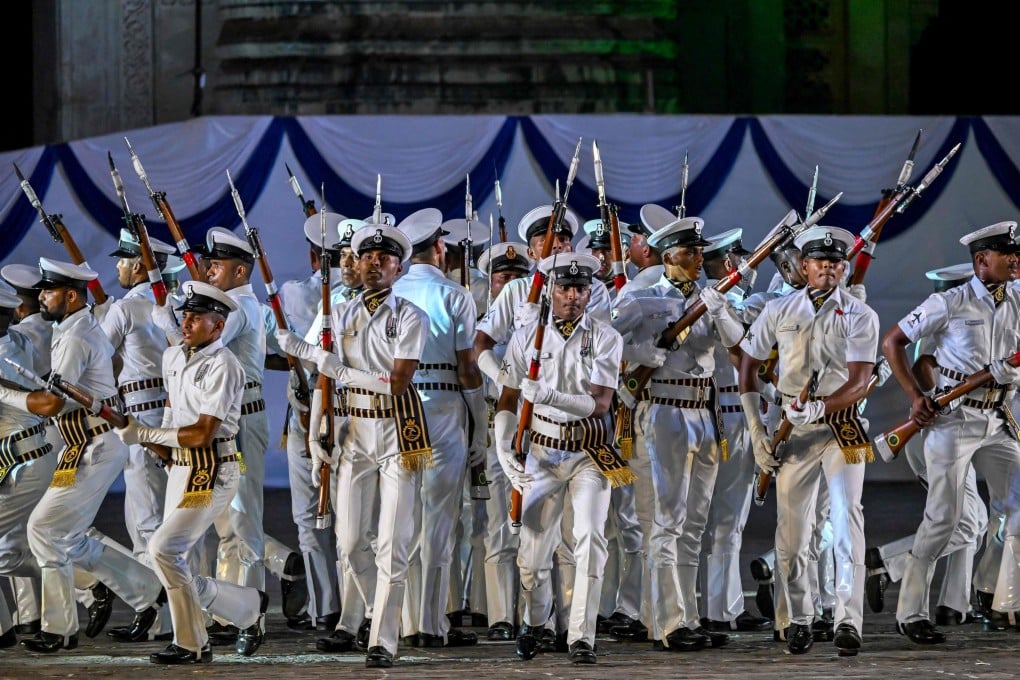 Indian Navy sailors take part in Navy Day celebrations in Mumbai last year. Photo: AFP