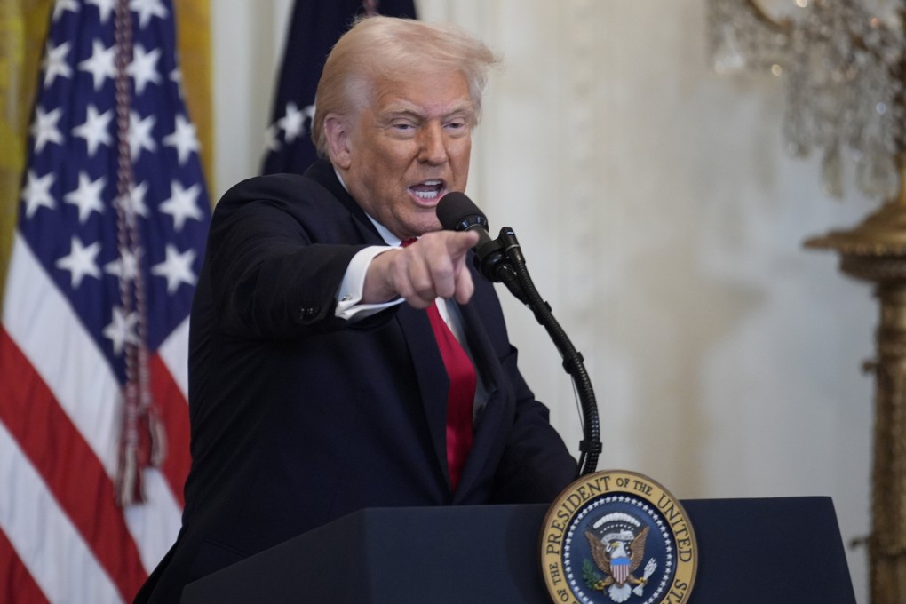 US President Donald Trump speaks at the White House on Wednesday. Photo: Abaca Press/TNS