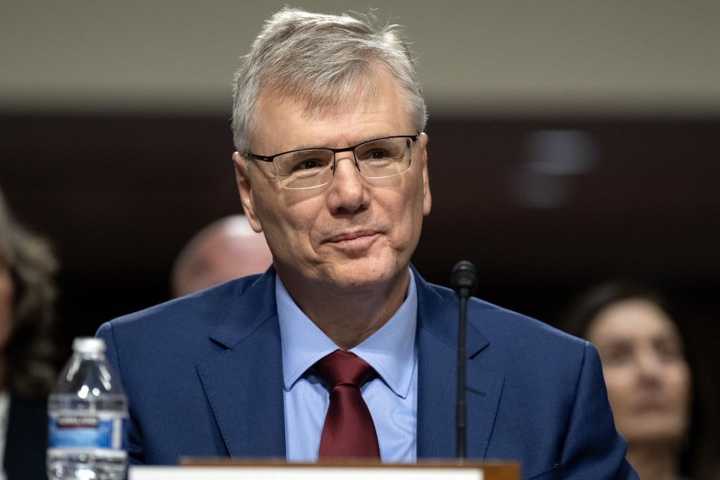 US Air Force secretary nominee Troy Meink appears before the Senate Armed Services Committee in Washington. Handout