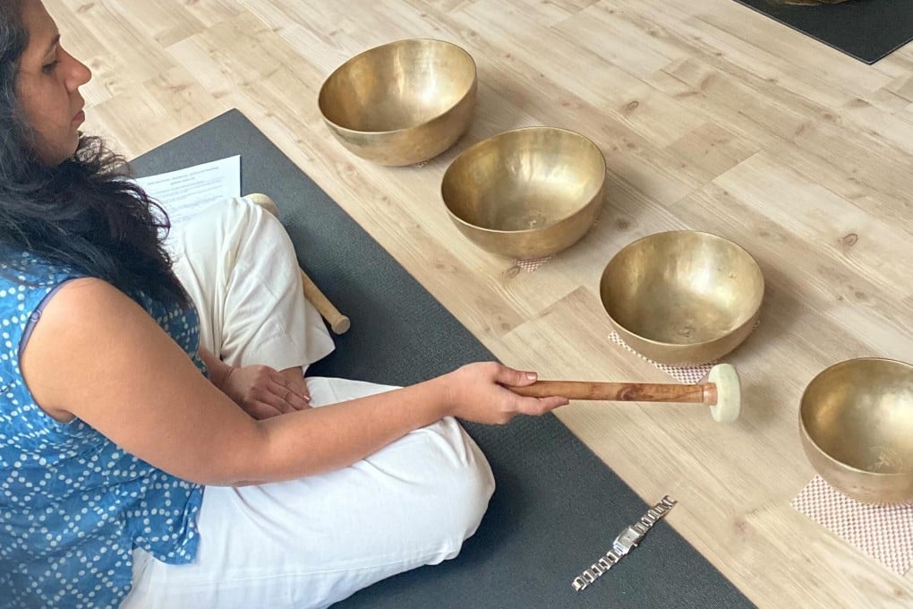 Chaitali Raval will give a Tibetan singing bowls sound bath as part of an event that includes art-based journaling and reflecting on your achievements at The Yoga Room on March 29, one of our pick of the best things to do this weekend in Hong Kong. Photo: Instagram/@soulconnect_wellbeingcoaching