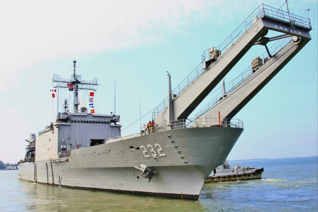 The tank-landing ship Chung Ho which was involved in the collision. Photo: Handout