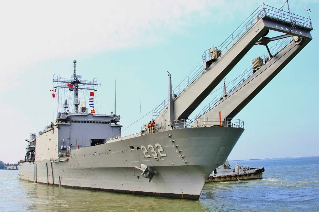 The tank-landing ship Chung Ho which was involved in the collision. Photo: Handout
