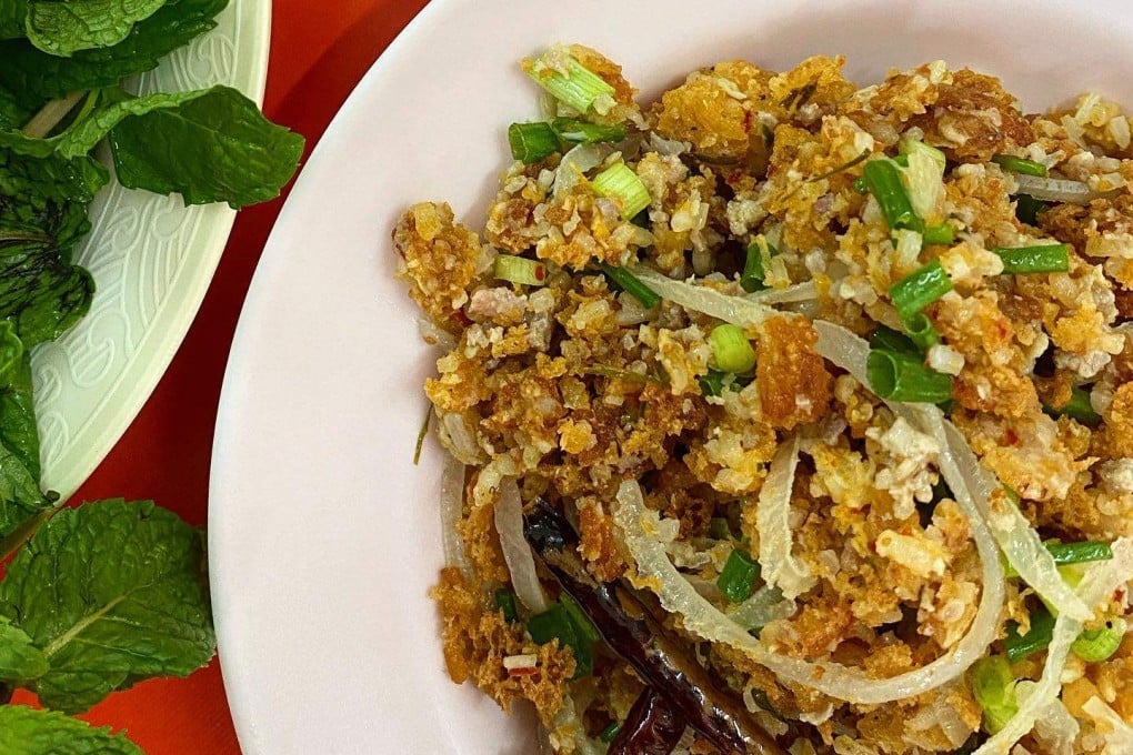Lao rice salad naem khao is taking Instagram and TikTok by storm. Photo: Instagram/britishgirlabroad