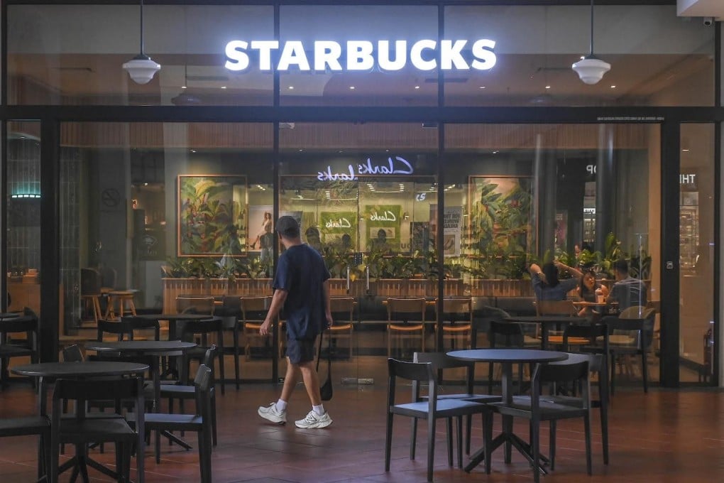 A Starbucks outlet in Kuala Lumpur. The operator of the coffee chain in Malaysia has been hit by a revenue decline due to a pro-Palestinian consumer boycott. Photo: Azneal Ishak