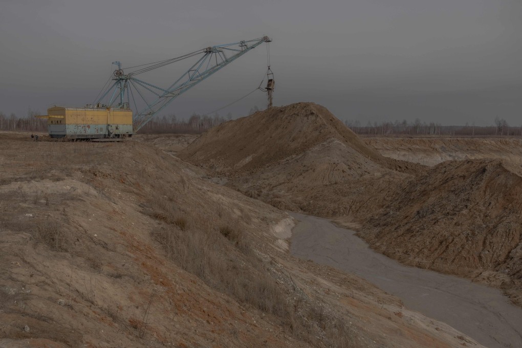 An open-pit titanium mine in Zhytomyr, Ukraine. Photo: AFP