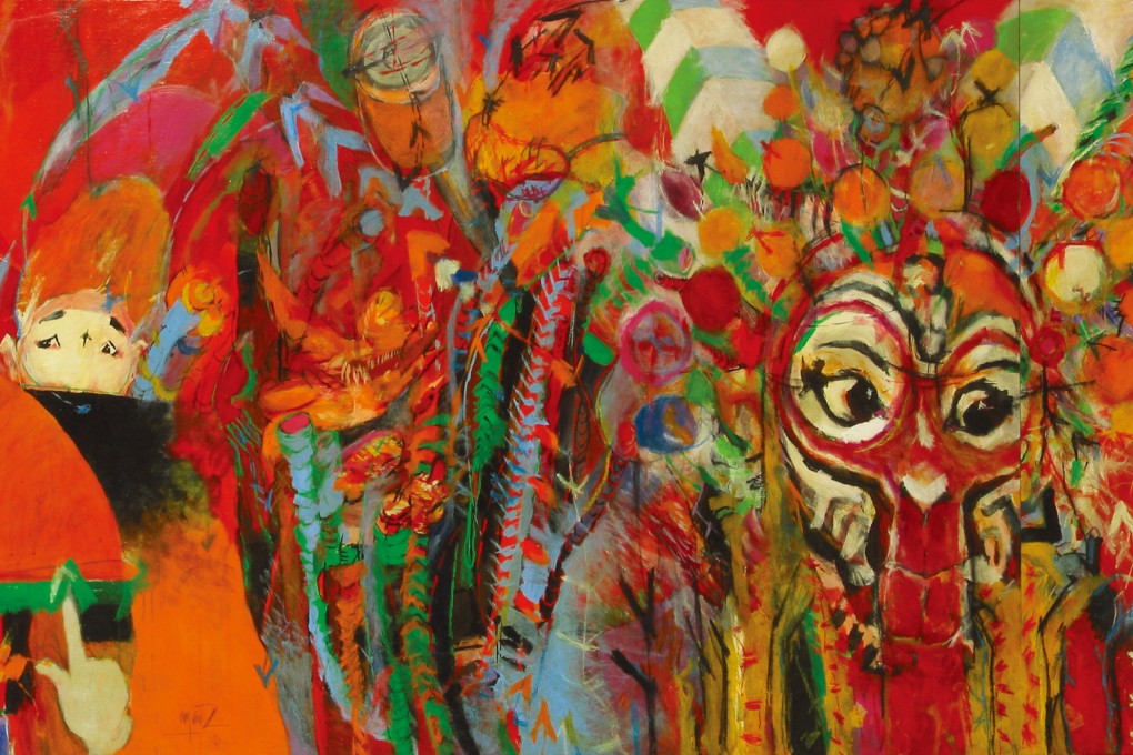 Chinese Opera (1993), acrylic on canvas, Carlos Marreiros. The work forms part of the exhibition “New Perspectives: Modern and Contemporary Works from the Macao Museum of Art”. Photo: Handout