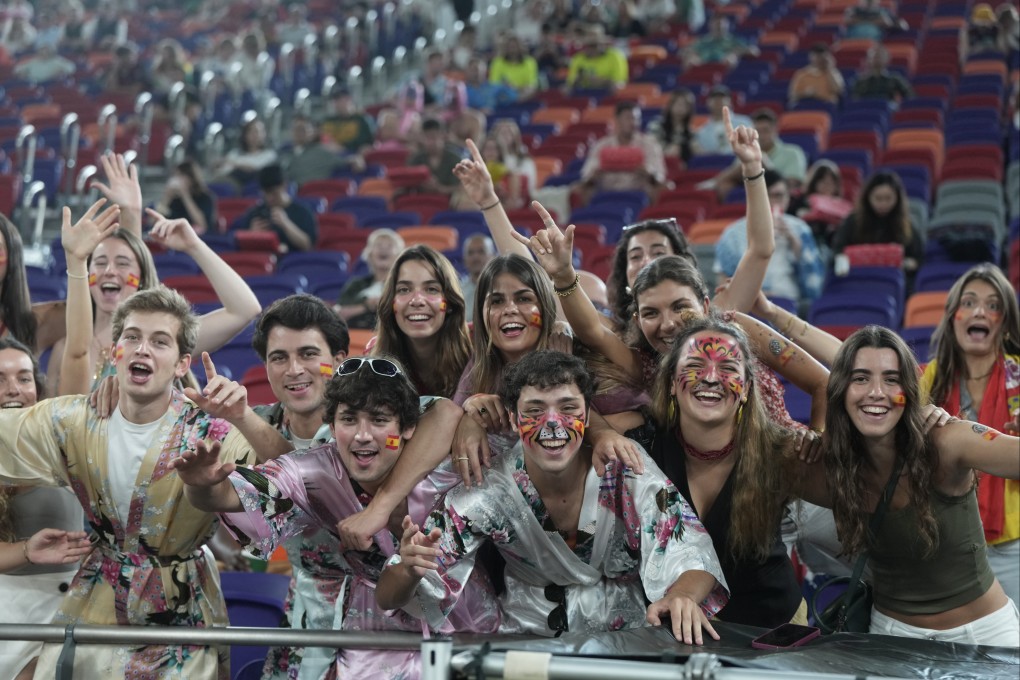 Revellers on day one of the Hong Kong Sevens at Kai Tak Stadium. Photo: Sam Tsang