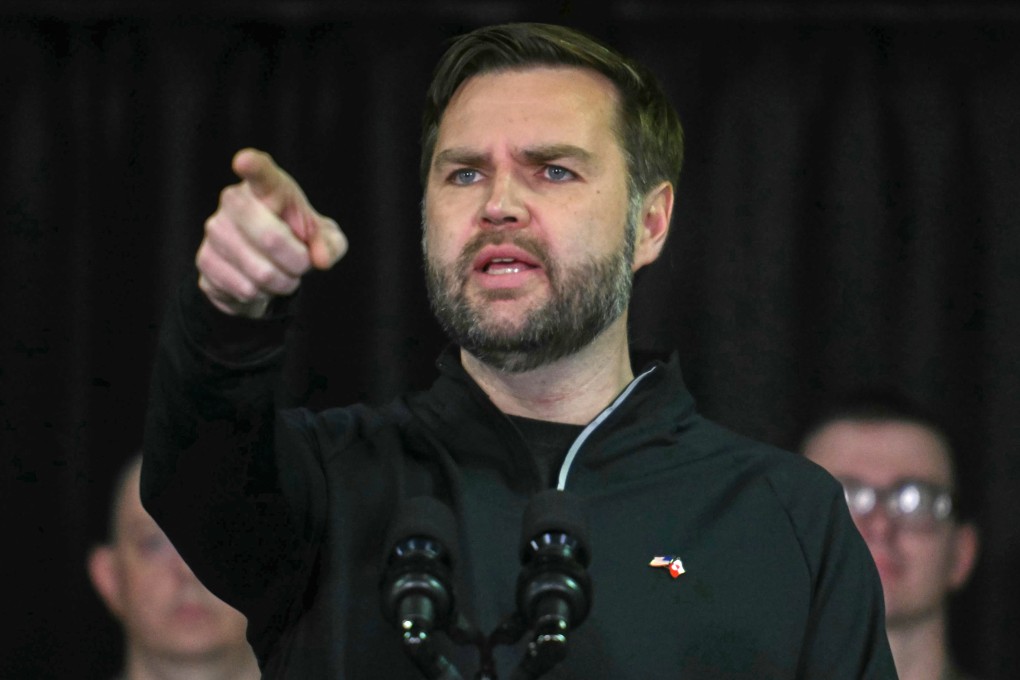 Vice President JD Vance speaks at the U.S. military’s Pituffik Space Base in Greenland, Friday, March 28, 2025.  (Jim Watson/Pool via AP)