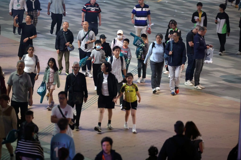 Rugby fans leave Kai Tak. Photo: Edmond So