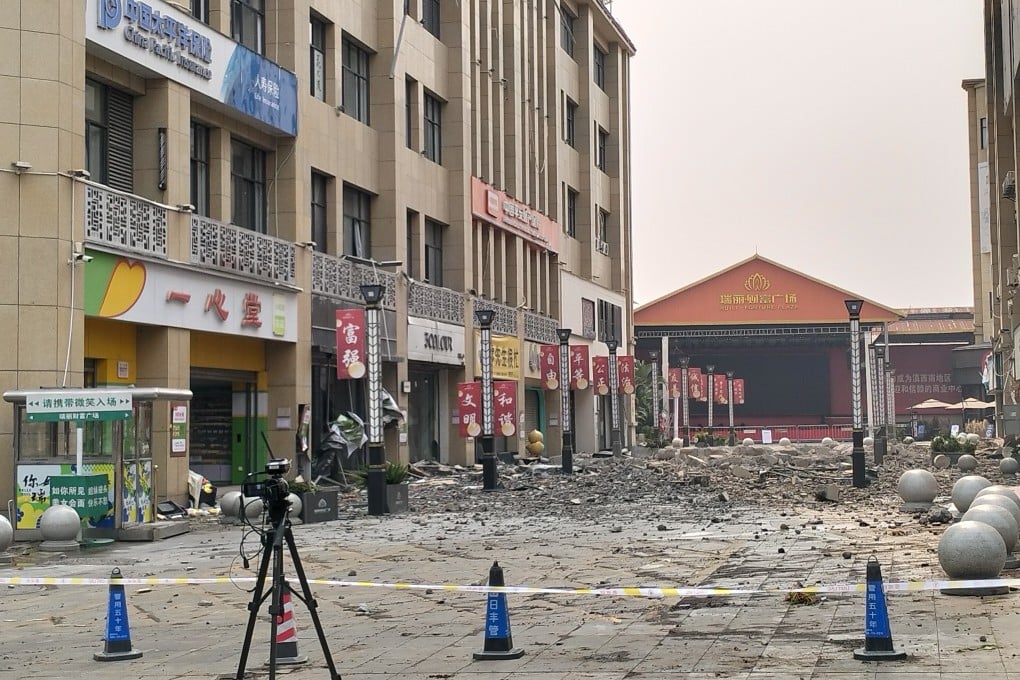 Damage caused by the Myanmar earthquake is seen in Ruili, in China’s Yunnan province, on Friday. Photo: Xinhua