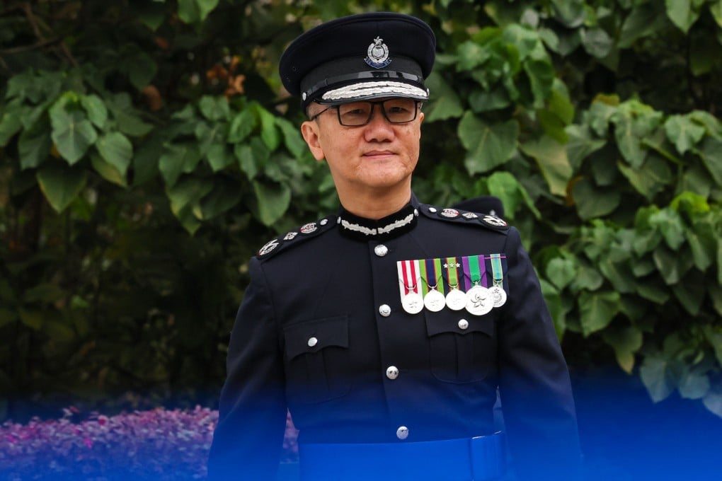 Commissioner of Police Raymond Siu Chak-yee attends a passing-out parade at the Police College in Wong Chuk Hang. Photo: Jelly Tse