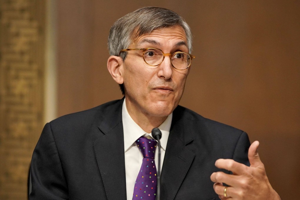 Peter Marks, Director of the Centre for Biologics Evaluation and Research at the US Food and Drug Administration answers a question during a hearing in Washington in May 2021. Photo: AFP